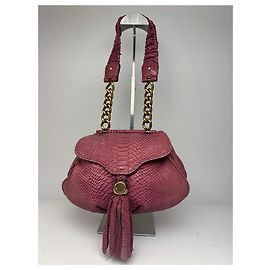 Emporio Armani Borsa in pelle con stampa a serpente Giorgio Armani vintage viola