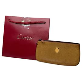 Portacarte in pelle Cartier vintage giallo