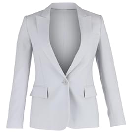 Stella Mc Cartney Blazer monopetto in viscosa azzurro chiaro con tasche di Stella McCartney
