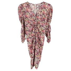 Abito Mini Stampato Floreale Celina in Seta Multicolore di Isabel Marant