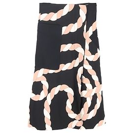 Saia midi com efeito envelope estampada com corda em viscose multicolorida Sportmax
