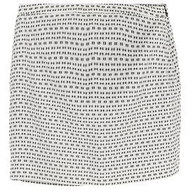 Gonna Mini a Maglia con Motivo in Cotone Nero e Bianco Joseph
