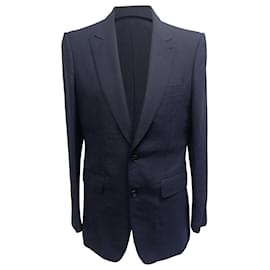 Veste et Pantalon Simple Boutonnage Burberry en Laine Bleu Marine