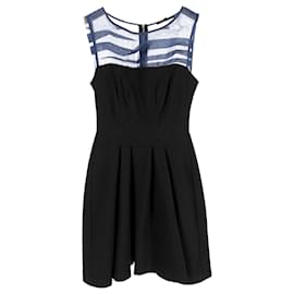 Vestido Mini Sin Mangas Plisado Maje en Poliéster Negro