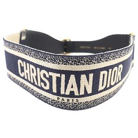 Christian Dior Embroidery Canvas Belt