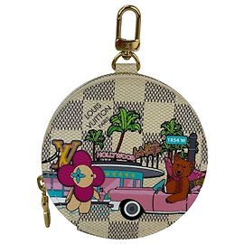 Charm de bolsa Louis Vuitton 2021 Animação de Natal Damier Azur