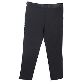 Pantaloni dritti Victoria Beckham in poliestere nero