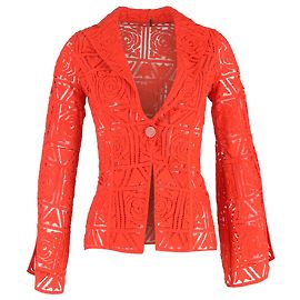 Blazer en dentelle florale Carlotta de Cult Gaia en viscose orange