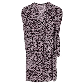 Vestido Mini de Estampado Animal Maje en Cupro Multicolor