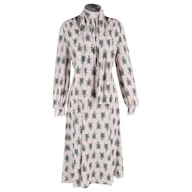 Autre Marque Vestido midi de manga larga con estampado floral de Emilia Wickstead en poliéster multicolor