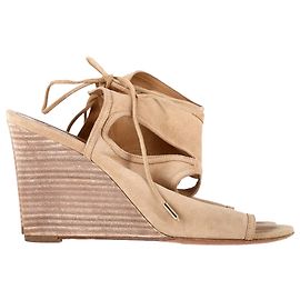 Wedge Sexy Thing Aquazzura in Camoscio Beige