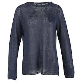 Maglione Max Mara in cotone blu navy - Autre Marque