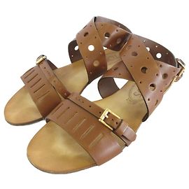 Tod's Leder Flachsandalen