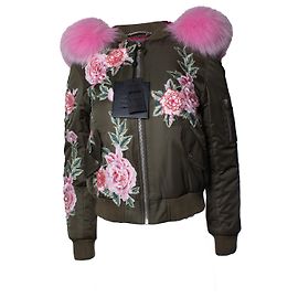 Philipp Plein, Kapuzenbomber mit floralem Stickerei