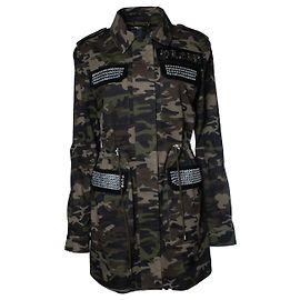 Philipp Plein, parka de camuflaje con cristales