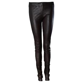 Dunkelbraune Lederleggings Sylvie Schimmel