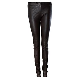 Leggings de camurça marrom escuro Sylvie Schimmel