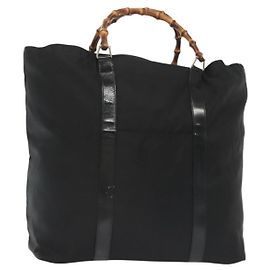 Gucci Bamboo Daily Tote aus Leder hoch