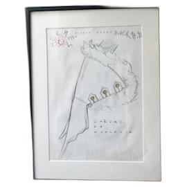 Pierre Hardy sketch of a glove for Hermès winter collection 1994 - 1995
