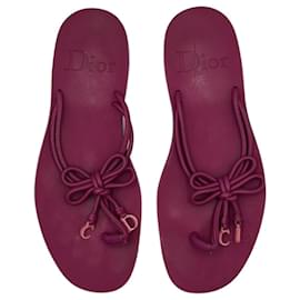 Infradito Dior in gomma rosa