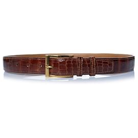 J M Weston, Krokodilledergürtel in Braun - Autre Marque