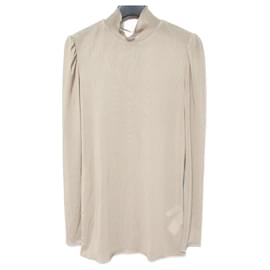 Autre Marque AMERI Top de cuello alto transparente