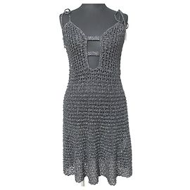 Autre Marque FURFUR Glänzendes Strick-Camisole-Kleid