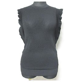 Top sin mangas de punto de malla Emporio Armani