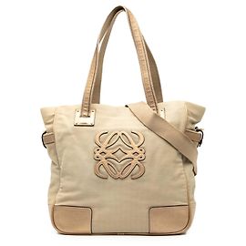Borsa in tela marrone Anagram LOEWE