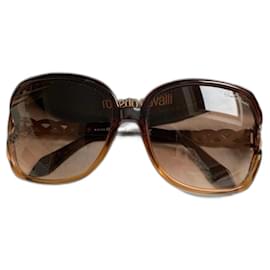 Roberto Cavalli Oversized Sonnenbrille Hellbraun