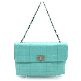Bolso de mano Chanel 2.55 Chocobar con cadena