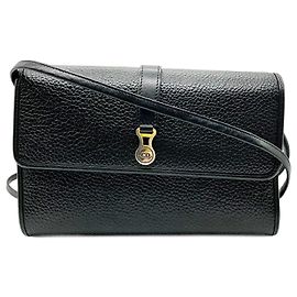Borsa a spalla in pelle nera Christian Dior