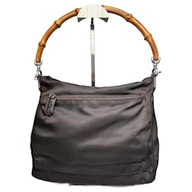 Vintage Gucci Handtasche aus Bambus in Braun