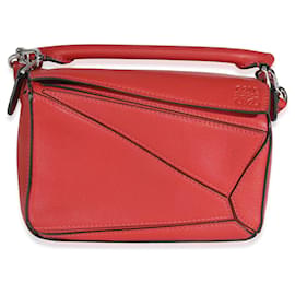 Borsa Mini Puzzle in Pelle di Vitello Scarlet Loewe