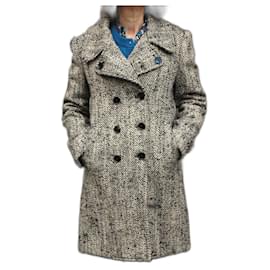 Abrigo de tweed Dolce & Gabbana negro y blanco