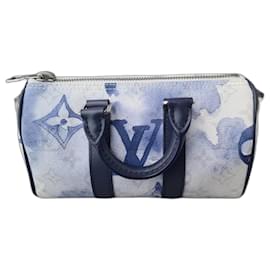 Bolso Crossbody Keepall XS Monogram Watercolor Blanco Azul de Louis Vuitton