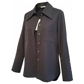 Autre Marque HANA SAN marineblaue Hemd - neu mit Etikett (mit 221€ ausgezeichnet) - Größe 38 (auch geeignet für Größe 36)