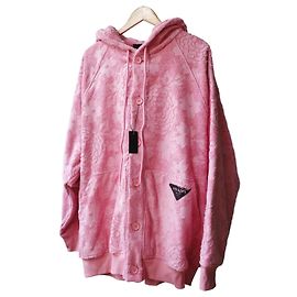 Sweat à capuche Prada rose à motifs floraux