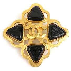 Broche en métal et pierre Coco Mark de CHANEL - Chanel