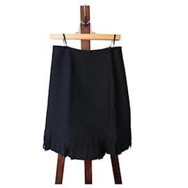 Falda de lana azul marino Alaïa nueva con etiqueta talla 36 FR