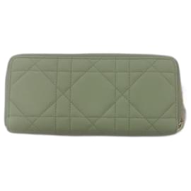 Dior Cannage Lambskin Wallet Light Green