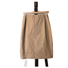 Falda de algodón Alaïa beige/marrón nueva con etiqueta tamaño 34