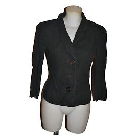 Giacca Moschino Cheap and Chic in lino nero