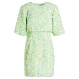 Sandro Tweed Minikleid grün