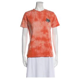 T-shirt Ganni Daisy Verbena Tie Dye Rossa Cotone