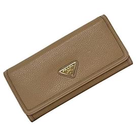 Beige lange Brieftasche Prada