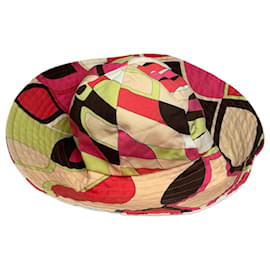 Cappello Panama multicolore vintage Emilio Pucci