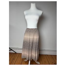 Saia Vintage Courreges Preta Marrom 38/M