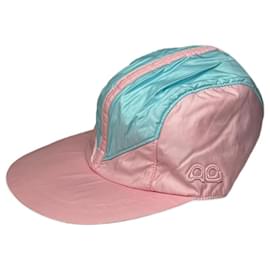 SnapBack Vintage Courreges in Poliestere Turchese Rosa