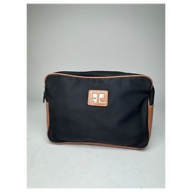 Clutch Vintage Courreges Nero Marrone